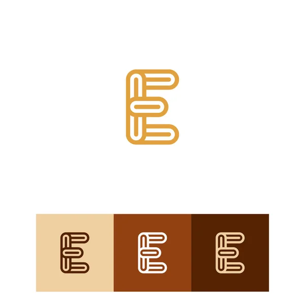Lyx Logo Brev Monogram Symbol Linje Konst Illustratör Minimal Typografi — Stock vektor