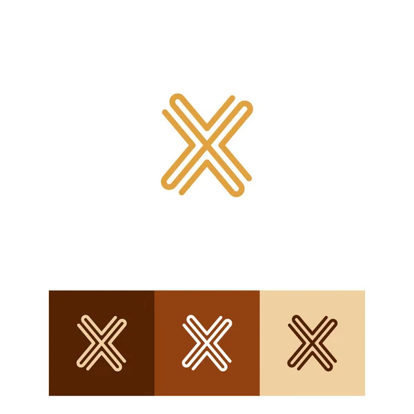 Logotipo Minimalista Carta Ícone Monograma Lineart Ilustrador Tipografia Elegante Logotipo — Vetor de Stock