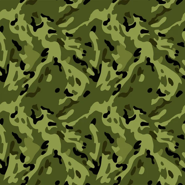 军用迷彩无缝模式的陆军迷彩重复模式矢量兵制服纺织品 — 图库矢量图片