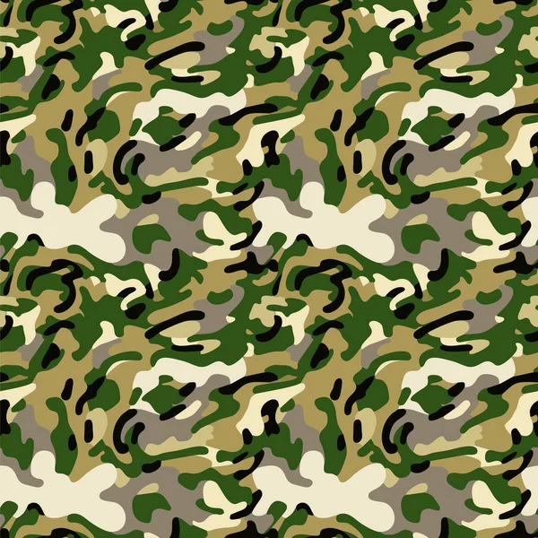 陆军伪装军用迷彩无缝图案重复图案矢量士兵制服纺织品 — 图库矢量图片