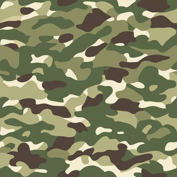 Militare Camo Modello Senza Cuciture Khaki Esercito Camuffamento Ripetendo Modelli — Vettoriale Stock