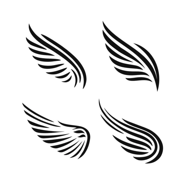Flügel Logo Vektor Flügel Adler Ikone Engel Symbol Sammlung Set — Stockvektor