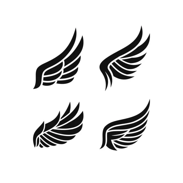 Wing Logo Vector Wings Eagle Icon Angel Symbol Collection Set — Stock Vector