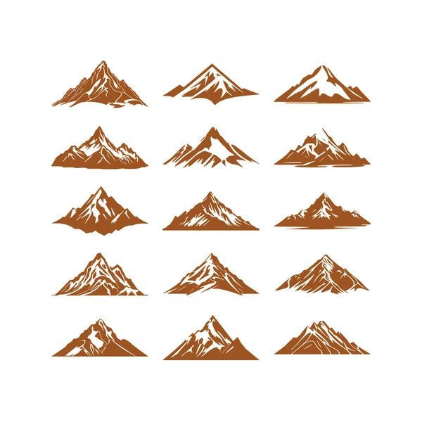 Mountain Logo Van Natuur Landschap Silhouet Clipart Vector Buiten Reizen — Stockvector