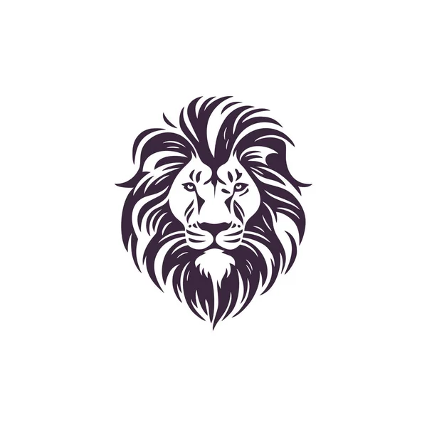 Логотип Льва Силуэт Лио Головы Вектор Иконы Животного Клипарт Изображением — стоковый вектор