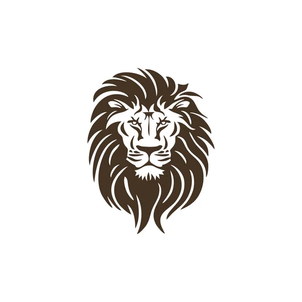 Львиный Логотип Вектора Силуэта Лица Племени Лео Изображение Иконы Головы — стоковый вектор