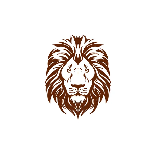 Логотип Льва Изображением Вектора Силуэта Головы Изображение Иконы Животного Лица — стоковый вектор