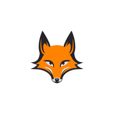 Kurt suratlı amblemin Fox baş logo taşıyıcısı, beyaz arkaplanda izole edilmiş maskot sembolü çizgi film simgesi..