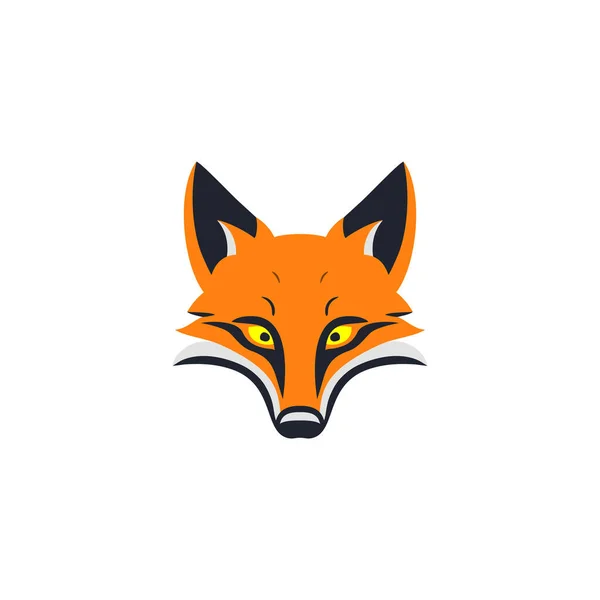 Fox Cabeça Logo Vetor Lobo Rosto Emblema Clipart Mascote Símbolo — Vetor de Stock