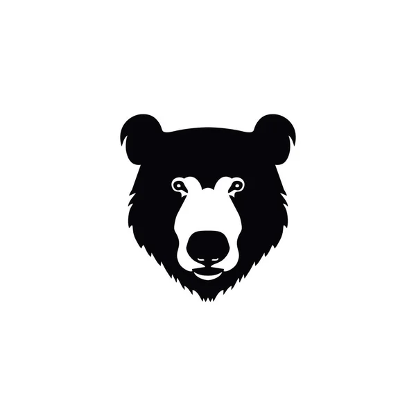Medve Head Logo Vektor Arc Kabala Előfizetői Dühös Grizzly Sziluett — Stock Vector
