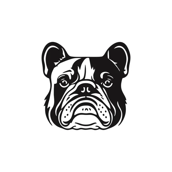 Bulldog Testa Logo Del Toro Cane Faccia Silhouette Clipart Vettore — Vettoriale Stock