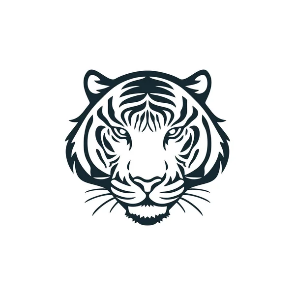 Логотип Tiger Head Силует Тварин Обличчя Векторний Кліпарт Іконка Хижака — стоковий вектор