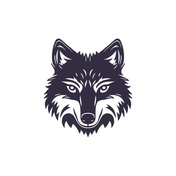 Lobo Cabeza Clipart Animal Cara Logo Vector Icono Silueta Depredador — Vector de stock