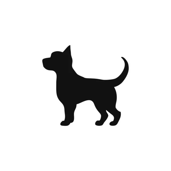 Animal Pet Shope Logo Cão Silhueta Veterinária Clipart Vetor Ícone — Vetor de Stock