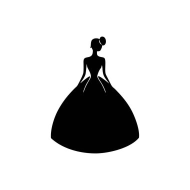 Moda kadın logosu, güzellik portresi klişe vektör, giyim mağazası sembolü, butik mağaza ikonu. beyaz arkaplanda izole.
