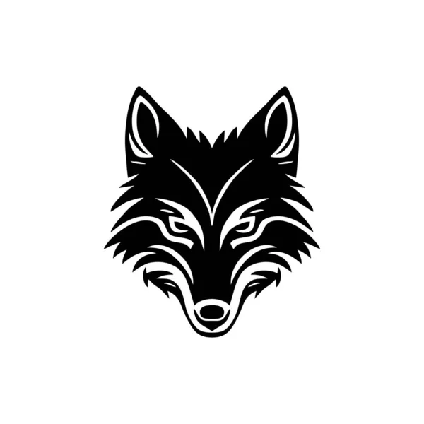 Logotipo Silueta Cabeza Lobo Del Icono Cara Animal Coyote Clipart — Archivo Imágenes Vectoriales