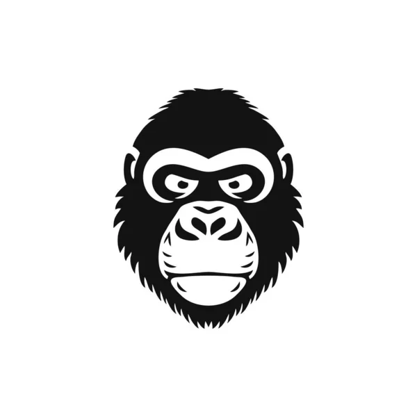 Monkey Face Mascot Gorilla Logo Clipart Vector Gorillas Head Silhouette — Stock Vector