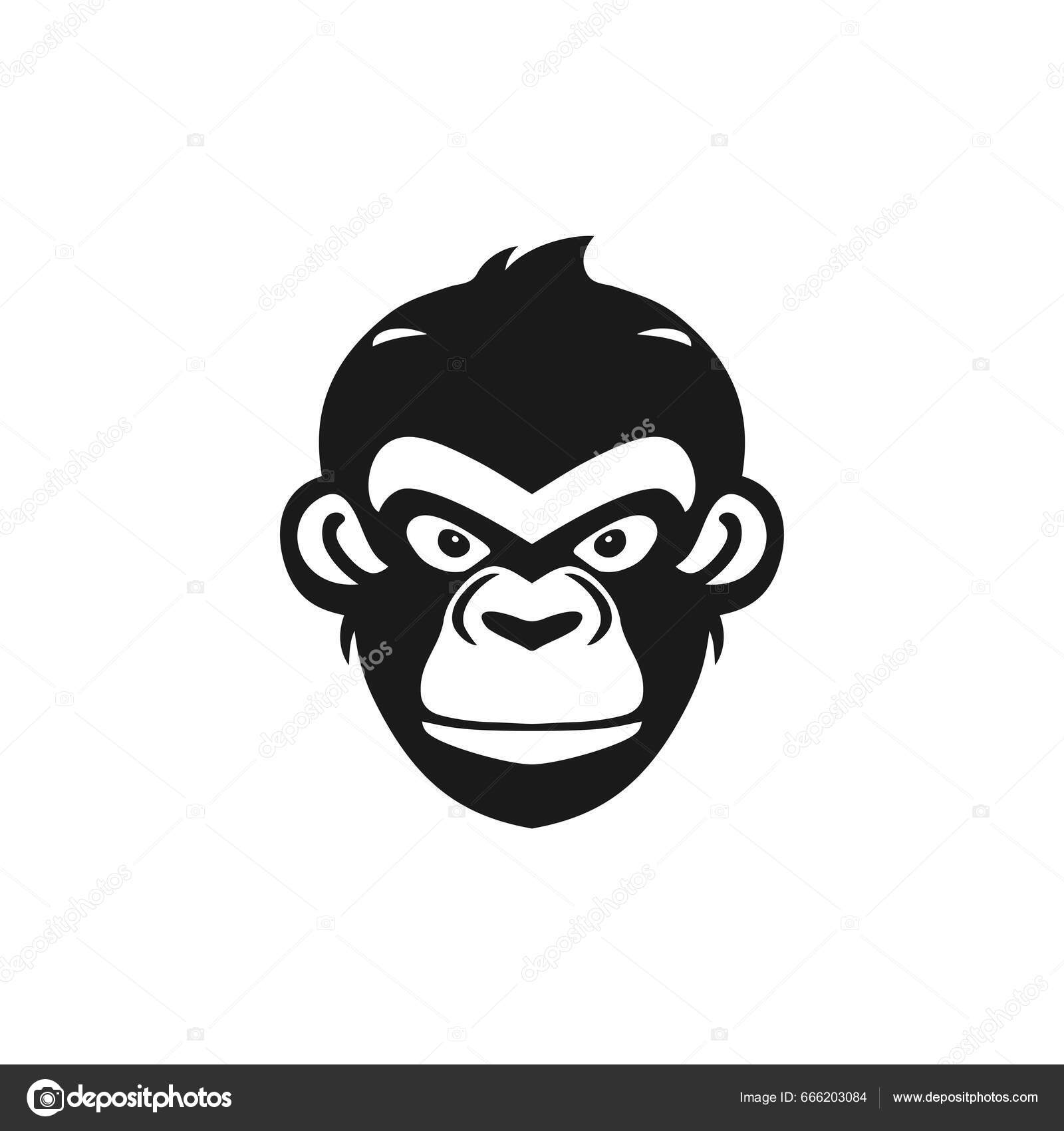 macaco ícone. relacionado ao símbolo de cabeça de animal. estilo