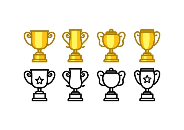 Trophy Winnaar Clipart Van Cup Award Icon Vector Overwinning Beloning — Stockvector