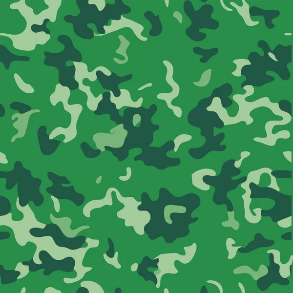 Military Camouflage Repeating Pattern Green Army Camo Seamless Patterns Vector — Stock Vector