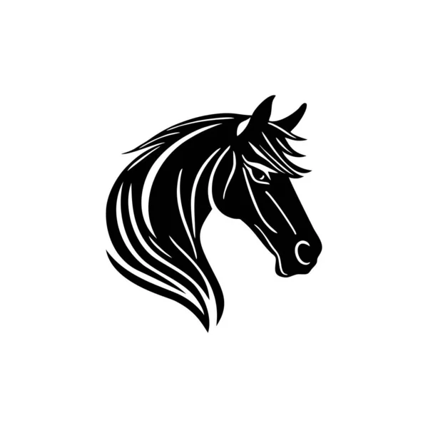Лошадиный Логотип Лошадей Головы Силуэт Клипарт Вектор Иллюстратора Жеребец Лошадь — стоковый вектор