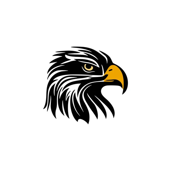 Eagle Logo Vektor Siluety Jestřábí Hlavy Ikona Sokola Znak Svobody — Stockový vektor