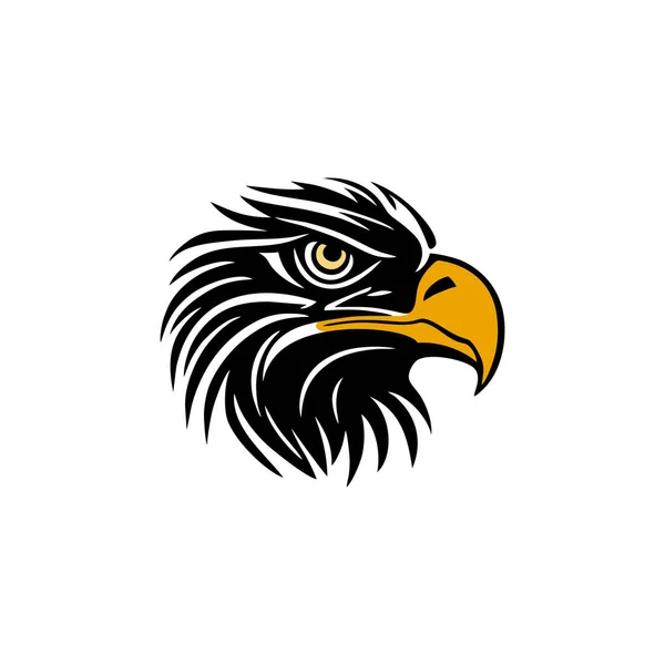Eagle Logo Vektor Siluety Jestřábí Hlavy Ikona Sokola Znak Svobody — Stockový vektor
