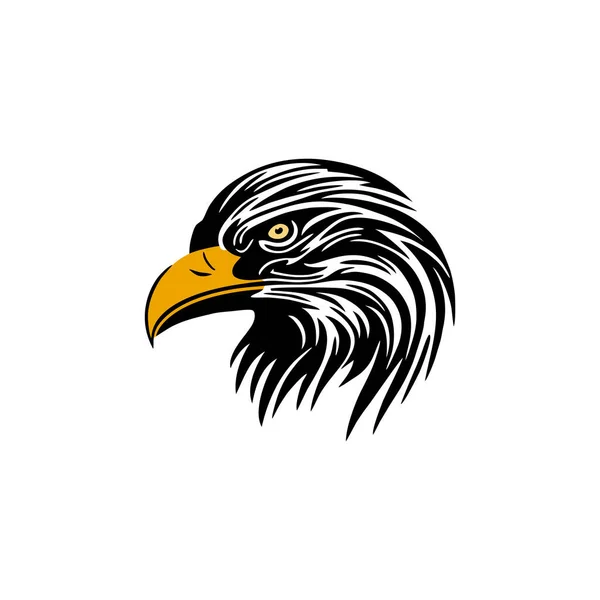 Testa Aquila Silhouette Logo Vettoriale Dell Icona Del Falco Simbolo — Vettoriale Stock