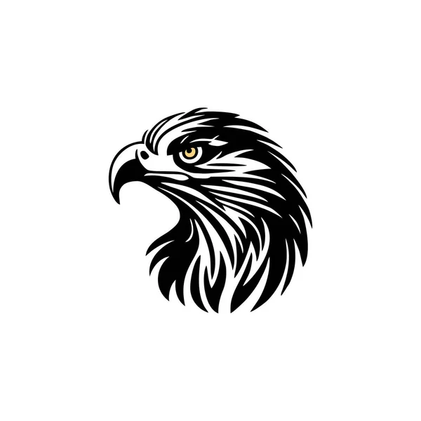 Силует Орел Голова Логотип Вектор Ікони Яструба Символ Сокола Талісман — стоковий вектор