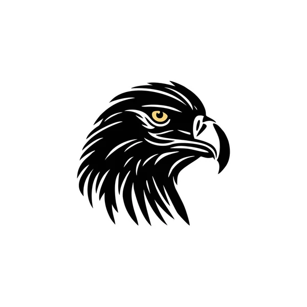 Águia Logo Vetor Símbolo Silhueta Cabeça Falcão Ícone Falcão Emblema —  Vetores de Stock