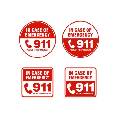 Acil Polis Teşkilatı Acil Yardım Hattı Acil Müdahale Protokolü ve Uyum için 911 İşareti kullanıyor. dosya vektör çizelgesinde kullanımı çok kolay. beyaz arkaplanda izole.