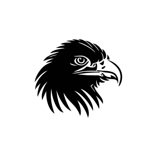 Vettore Del Logo Dell Aquila Del Falco Icona Della Silhouette — Vettoriale Stock