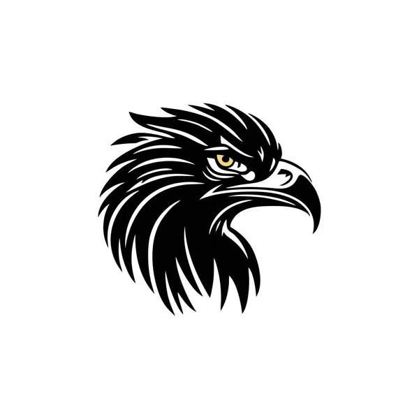 Eagle Logo Vektor Sokola Silueta Hlavy Symbol Jestřába Maskot Svobody — Stockový vektor