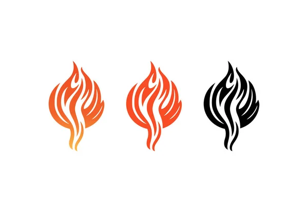 Ícones vetoriais de chamas de fogo em estilo de desenho animado em um fundo  branco chamas de formas diferentes bola de fogo definir símbolos de chamas  ilustração vetorial