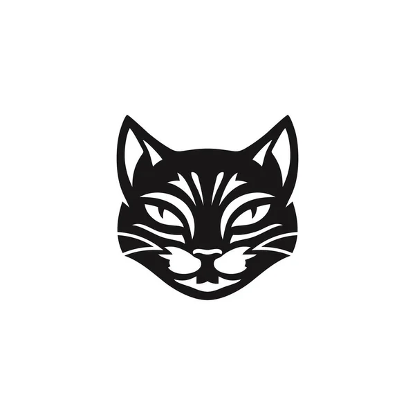 Black Cat Logo or icon stock vector. Illustration of clean - 130733638