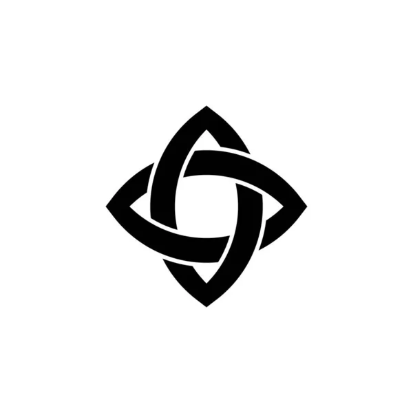 Кельтский Символ Вектора Искусства Островной Линии Рисунок Логотипа Кельтского Узла — стоковый вектор