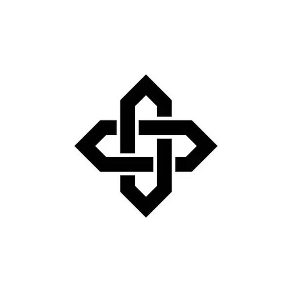 Keltische Symbool Van Insulaire Lijn Kunst Vector Keltische Knoop Logo — Stockvector