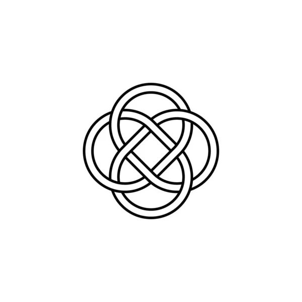 Celta Logo Vetor Arte Esboço Padrão Símbolo Celtics Sinal Infinito — Vetor de Stock