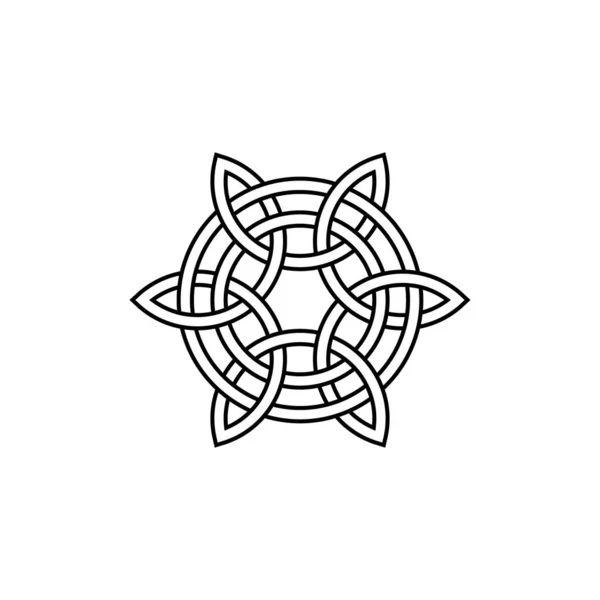 Taslak sanat vektörünün Kelt düğüm logosu, Kelt sembolü deseni, sonsuzluk işareti. Beyaz arkaplanda izole.