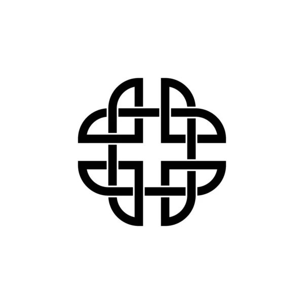 Símbolo Celta Vetor Arte Linha Insular Padrão Logotipo Celtics Ornamento — Vetor de Stock