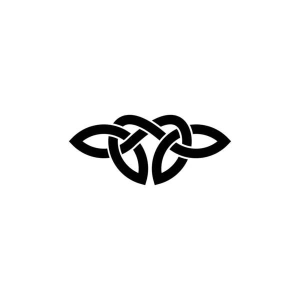Keltský Symbol Insular Line Art Logo Vektor Celtics Uzel Vzor — Stockový vektor