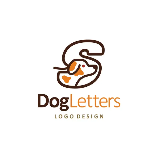 Буква Щенок Логотип Собаки Зоомагазина Иконка Вектор Символ Магазина Животных Лицензионные Стоковые Векторы