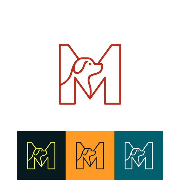 Logotipo Cuidado Cão Vetor Ícone Loja Pata Animal Estimação Letra Gráficos De Vetores