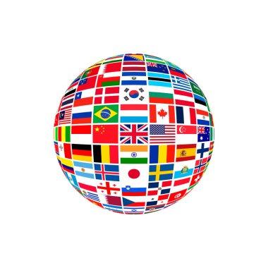 Globe Flag 'ın vektörü Dünya' yı, insanlığı ya da dünya hükümetini sembolize ediyor. Sendika devlet sembolünün egemen ulusal bayrak simgesi.