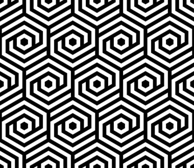 Kusursuz ızgara sanat tasarımı arka planının Geometrik Altıgen çizgi şablon vektörü.