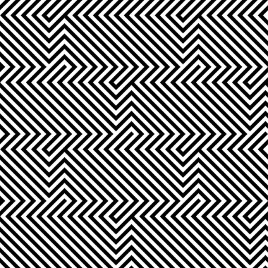 Optik yanılsama geometrik sanat kare çizgilerin tekrarlanan örüntüleri pürüzsüz model vektör arkaplan.