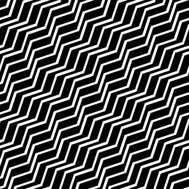 Zig-zag çizgilerinin görsel yanılsama geometrik desenleri tekrar eden model vektör arkaplanı.