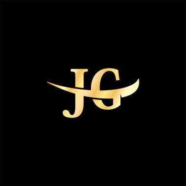 J.G harfi Minimalist Logo Lüks logosu Serif tasarım iş adı markalaşma tasarımı tipografi vektörü