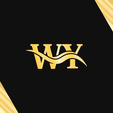WY harfi ilk Logo Monogram tasarımı iş dünyasının ilk adı Logotype 'un Zarafet tipografi vektörü