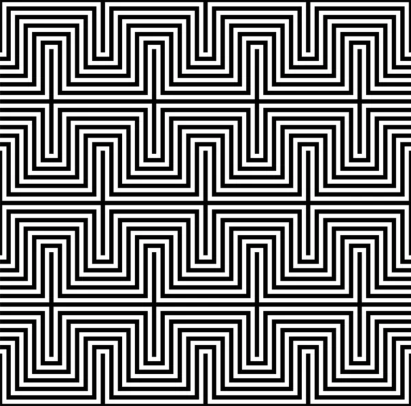 Telhas Ópticas Ilusão Repetindo Vetor Padrão Tessellation Linha Arte Padrões Vetor De Stock